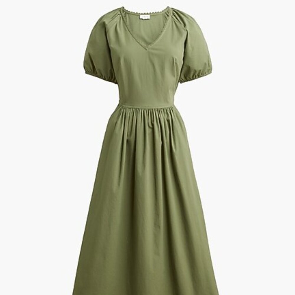 J.Crew Factory Olive Green Midi Dress